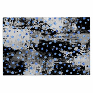 'Blue Moon Polka Dot' Art Deco Decorative Doormat