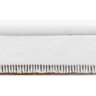 100% Natural Cotton 14 Drop-Chocolate Crib Bed Skirt Pleated Nursery Crib Toddler Bedding Skirts for Baby Boys or Girls 