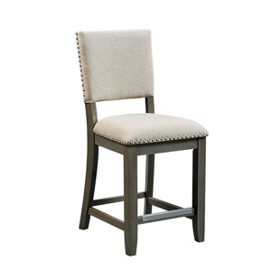 North York 11.17" Bar Stool with Cushion (Set of 2) by
