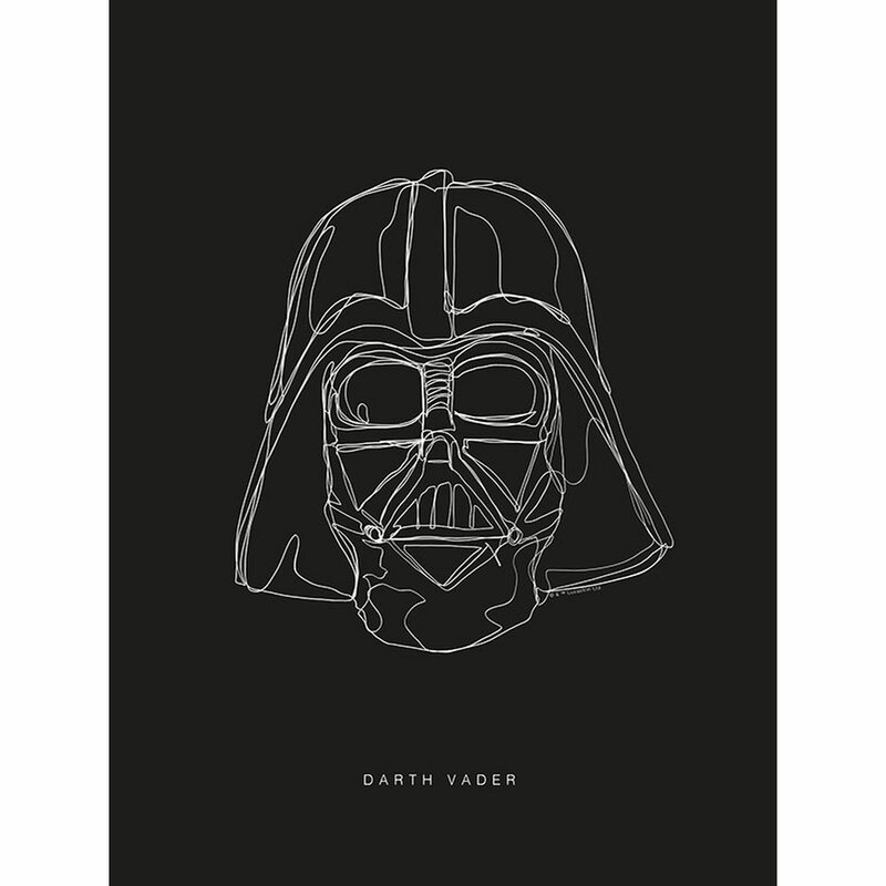 Komar Poster Star Wars Strichzeichnung Dunkle Seite Vader Wayfair De