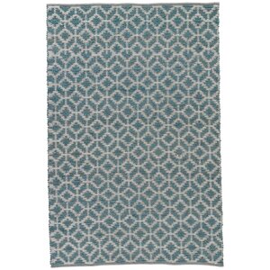 Caprice Geometric Handmade Blue Area Rug