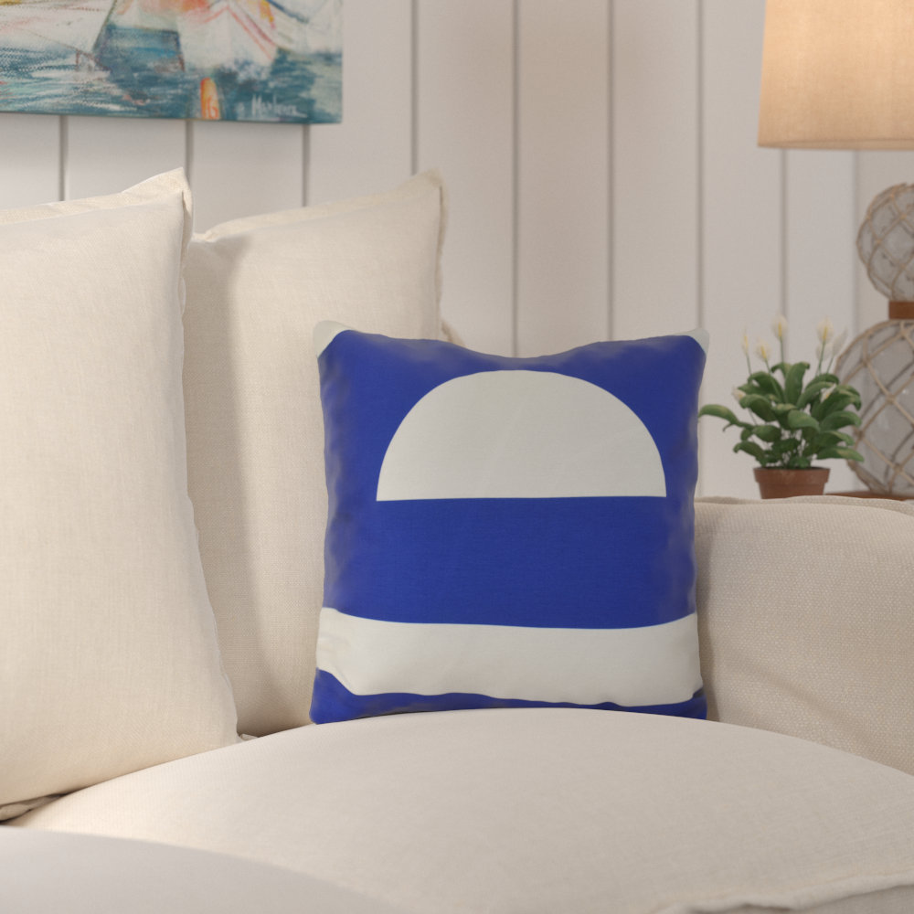 Beachcrest Home Synthia Geometri Outdoor Square Pillow Cover & Insert