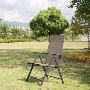 Wheat Folding PVC-coated polyester Poolside Garden Outdoor Patio Chair with Cushion