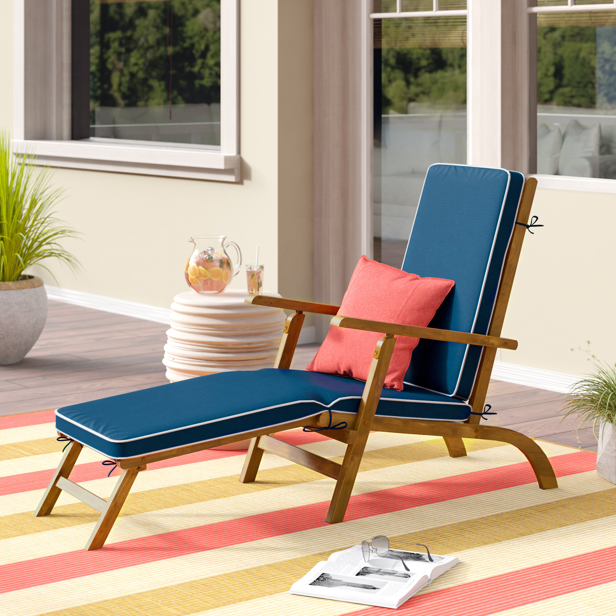 Barksdale Chaise Lounge With Cushion