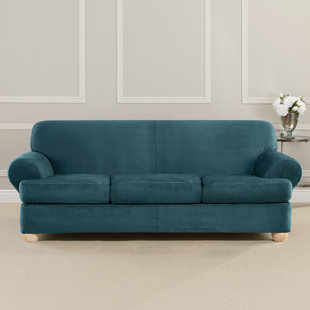 Ultimate Heavyweight Stretch Suede T-Cushion Sofa Slipcover by Sure Fit Coupon