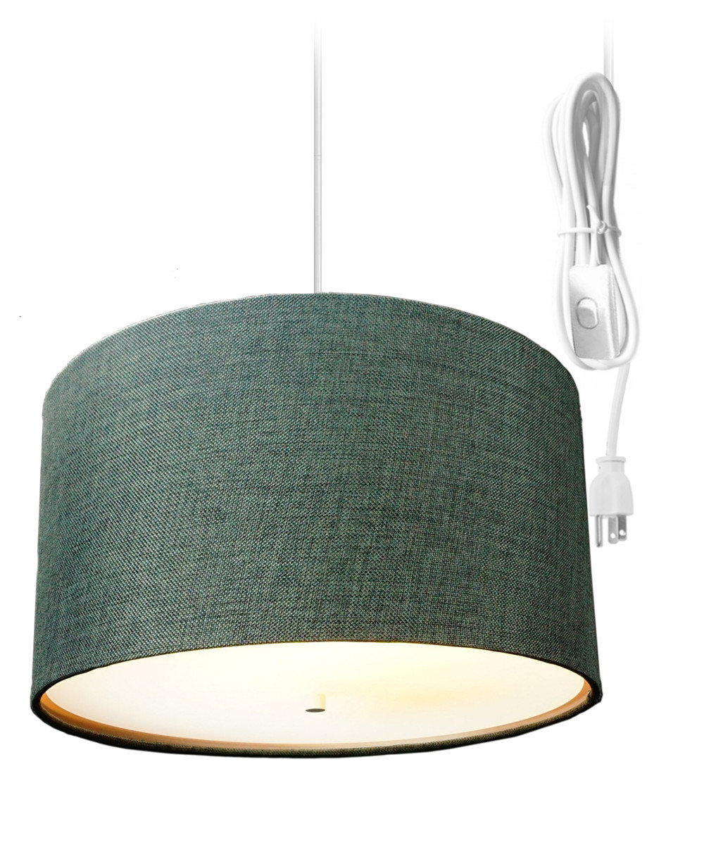 Ivy Bronx Granite Grey 2 Light Swag Plug In Pendant With Diffuser Ivy Bronx Granite Grey 2 Light Swag