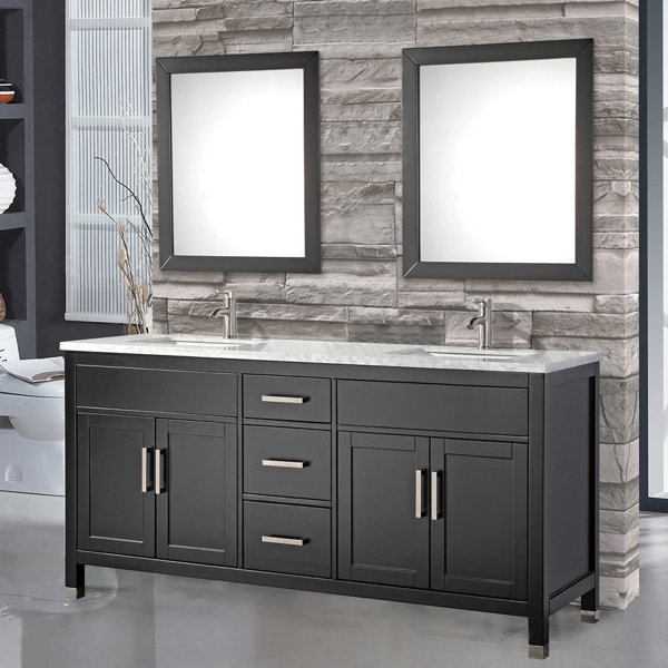 Brayden Studio Denault 72 Double Sink Bathroom Vanity Set Brayden Studio Denault 72 Double Sink Bathroom Vanity Set Reviews Wayfair