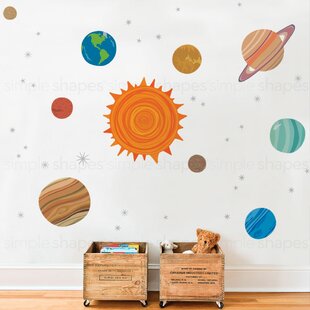 Planet And Space Satellite Full Colour Porthole Wall Sticker Style 46 Wall Decal 