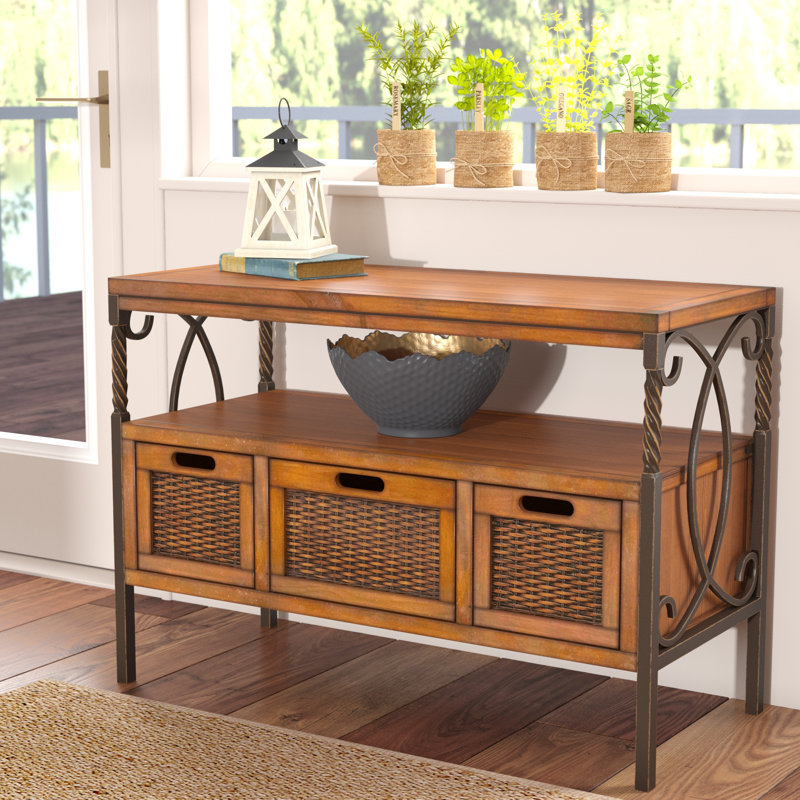 Beachcrest Home Noah 36 Solid Wood Console Table Reviews Wayfair