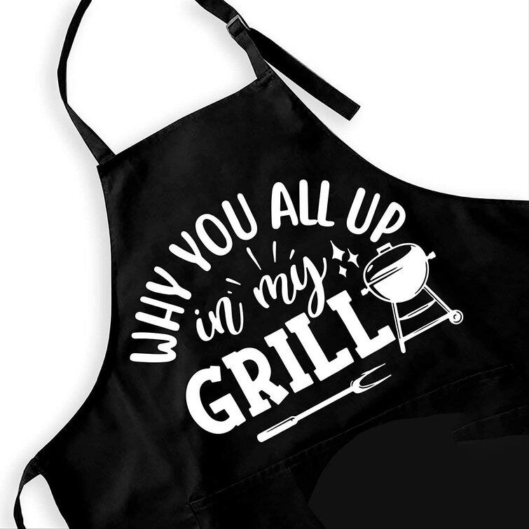 Fathers Day Birthday Gifts for Dad. Funny Apron for Men & Women with Two Tool Pocket Professional Grill Apron Adjustable Neck Strap Waterproof and OilProof Best for Grilling