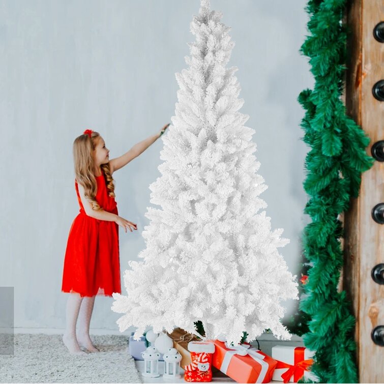 Details about   7Ft Artificial PVC Christmas Tree W/Stand Holiday Season Home Outdoor Snow USA 