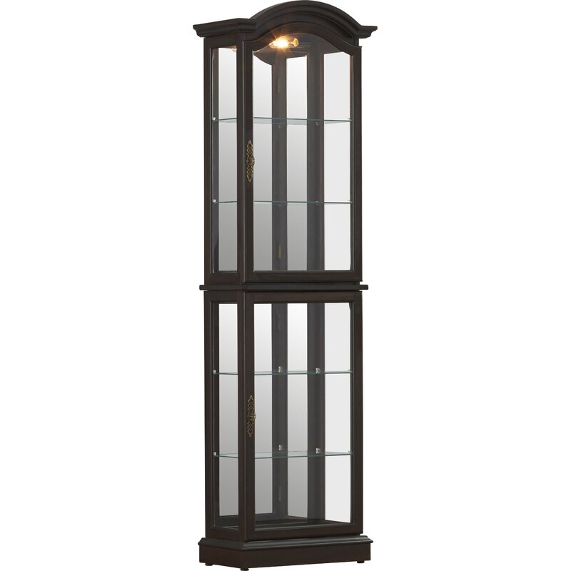 Charlton Home Loyer Lighted Curio Cabinet Reviews Wayfair