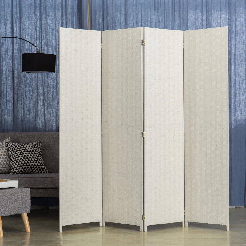 Ebern Designs 78 7 4 Panel Folding Room Divider Wayfair