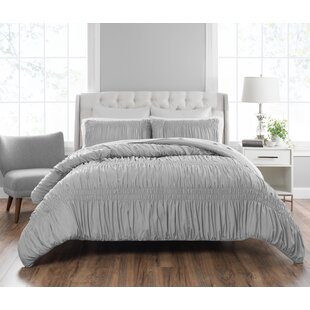 Grey Ruched Comforter Wayfair Ca