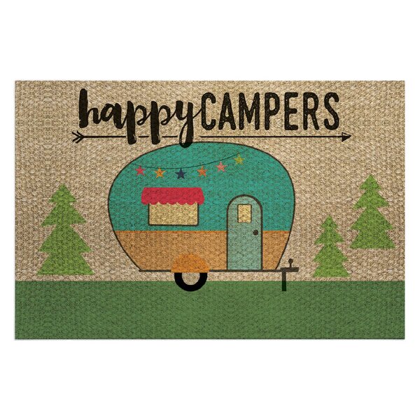 Happy Campers Personalized Doormat Custom Family Name Family Matching Housewarming Gift Floor Mat Rug Outdoor Living Room Bedroom