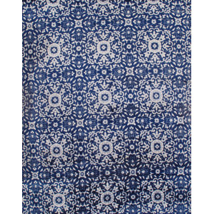 Royal Blue And White Rug Wayfair Indo Modern Hand Knotted Silk Blue White Area Rug