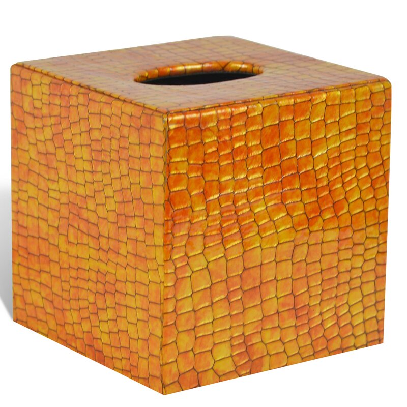 orange tissue box cover
