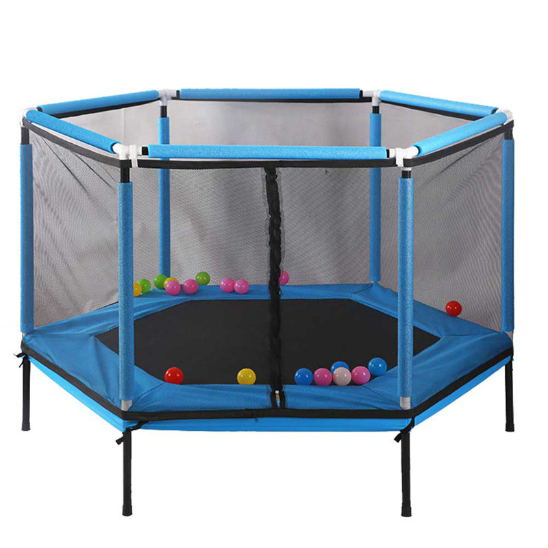 Bkb365 5 Hexagon Backyard Trampoline With Safety Enclosure Reviews Wayfair