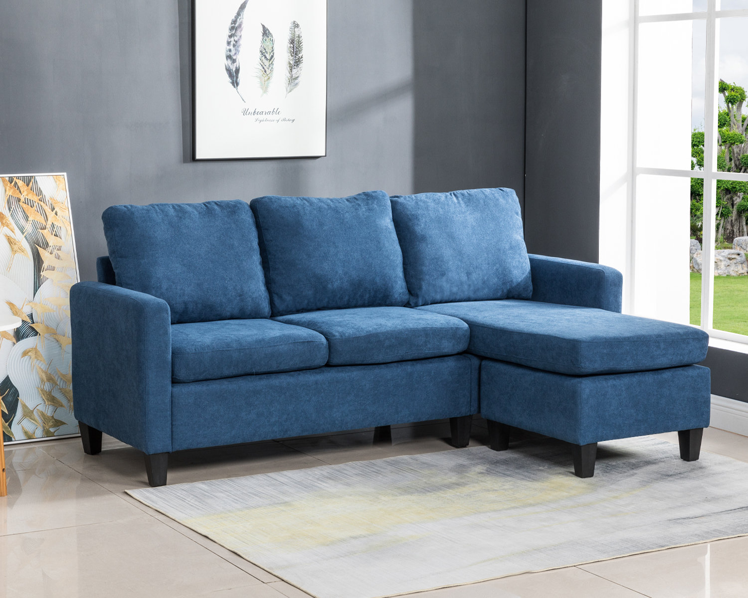 Latitude Run Docherty Velvet 76 Recessed Arm Sofa Wayfair