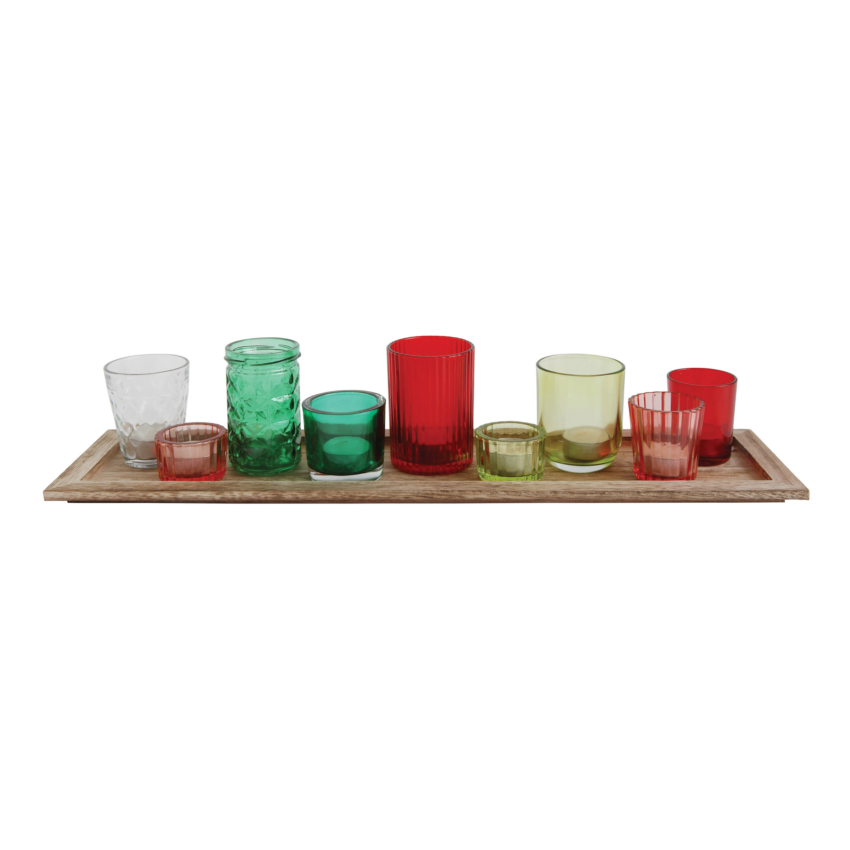 Laurel Foundry Modern Farmhouse 9 Piece Glass Votive Holder Set   9 Piece Glass Votive Holder Set 