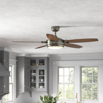 60 Kovach 3 Blade Led Standard Ceiling Fan With Remote Control And Light Kit Included Reviews Birch Lane