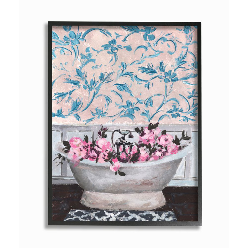 House Of Hampton Flower In Bath Tub By Melissa Wang Painting Print Wayfair