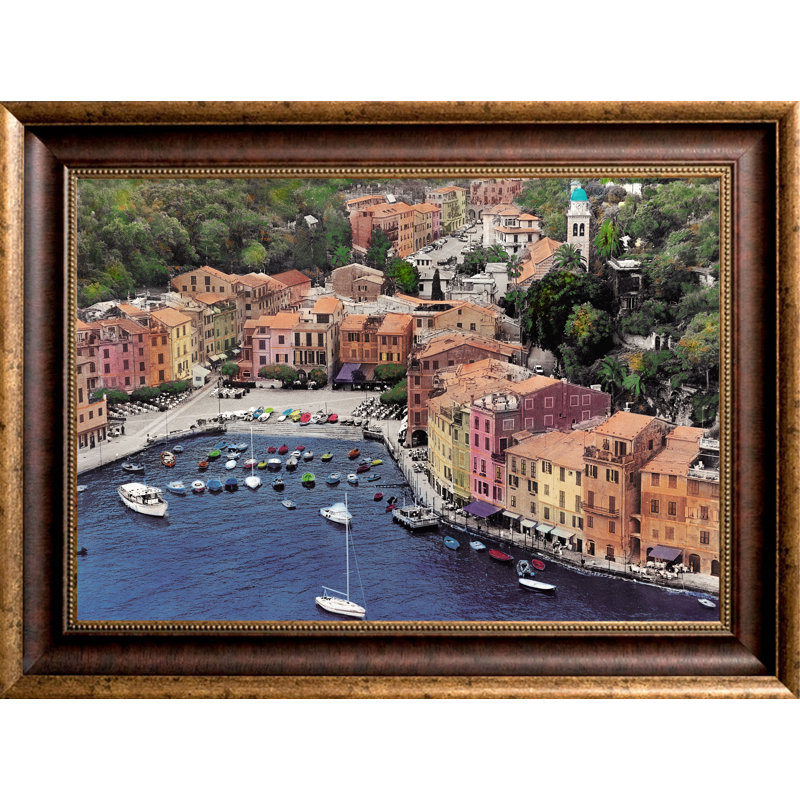 Fleur De Lis Living European Portofino Framed Oil Painting Print