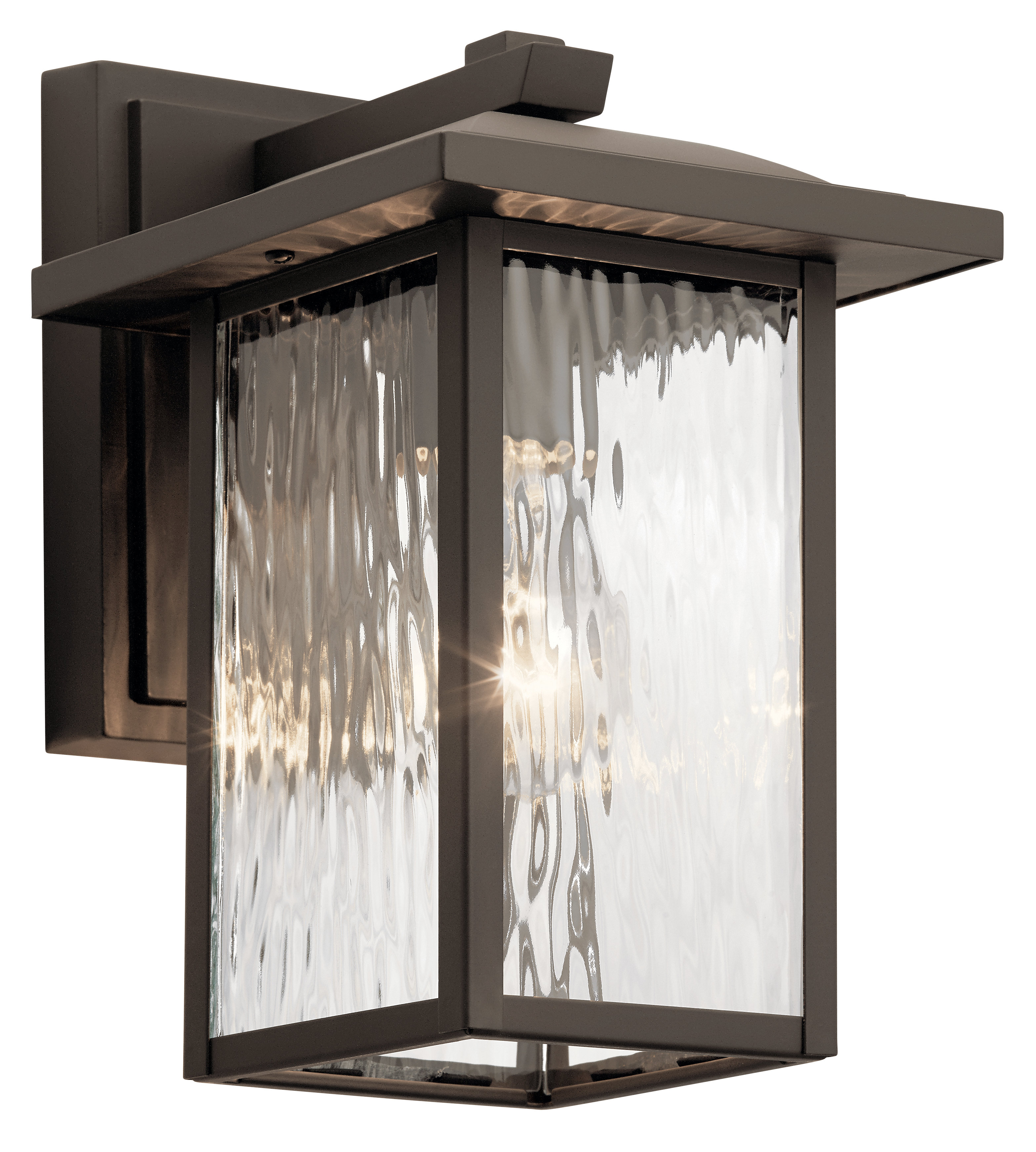 Bronze Water Glass Outdoor Wall Lantern 