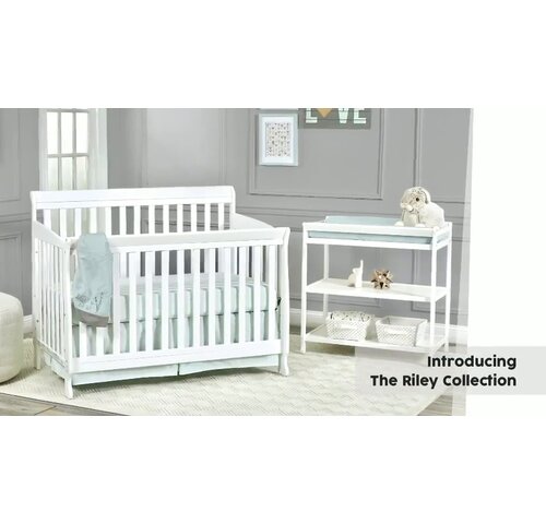 Quick Ship Suite Bebe Riley 4 in 1 Convertible Crib in White 