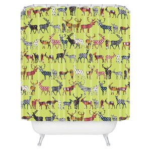 Diener Pistachio Spice Deer Shower Curtain