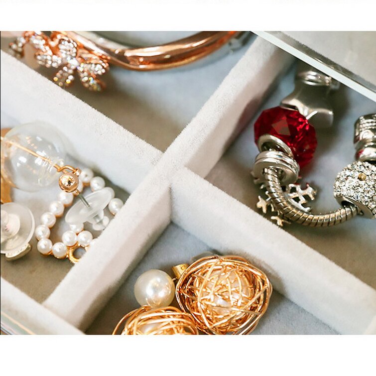 Shell Shape Earrings Necklace Ring Velvet Gift Display Box Jewellery Case Hot
