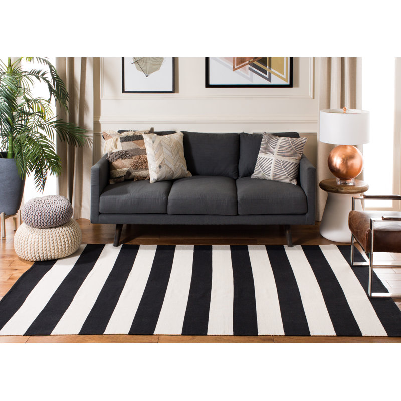 Skyler Striped Handmade Flatweave Cotton Black White Area Rug Reviews Allmodern Make a perfect area rug,kitchen rug,,bathroom rug,enter way rug. allmodern