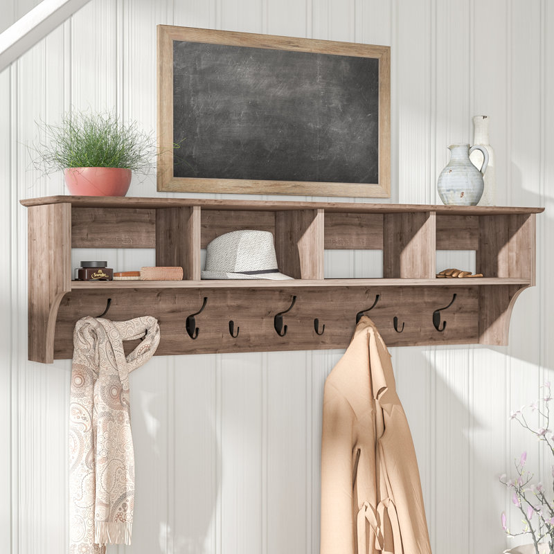Shelf And Coat Rack Laurel Foundry Modern Farmhouse Manzanola 100 Drifted Gray Wall 2 Shelf And Coat Rack Laurel Foundry Modern Farmhouse Manzanola 100 Drifted Gray Wall 2