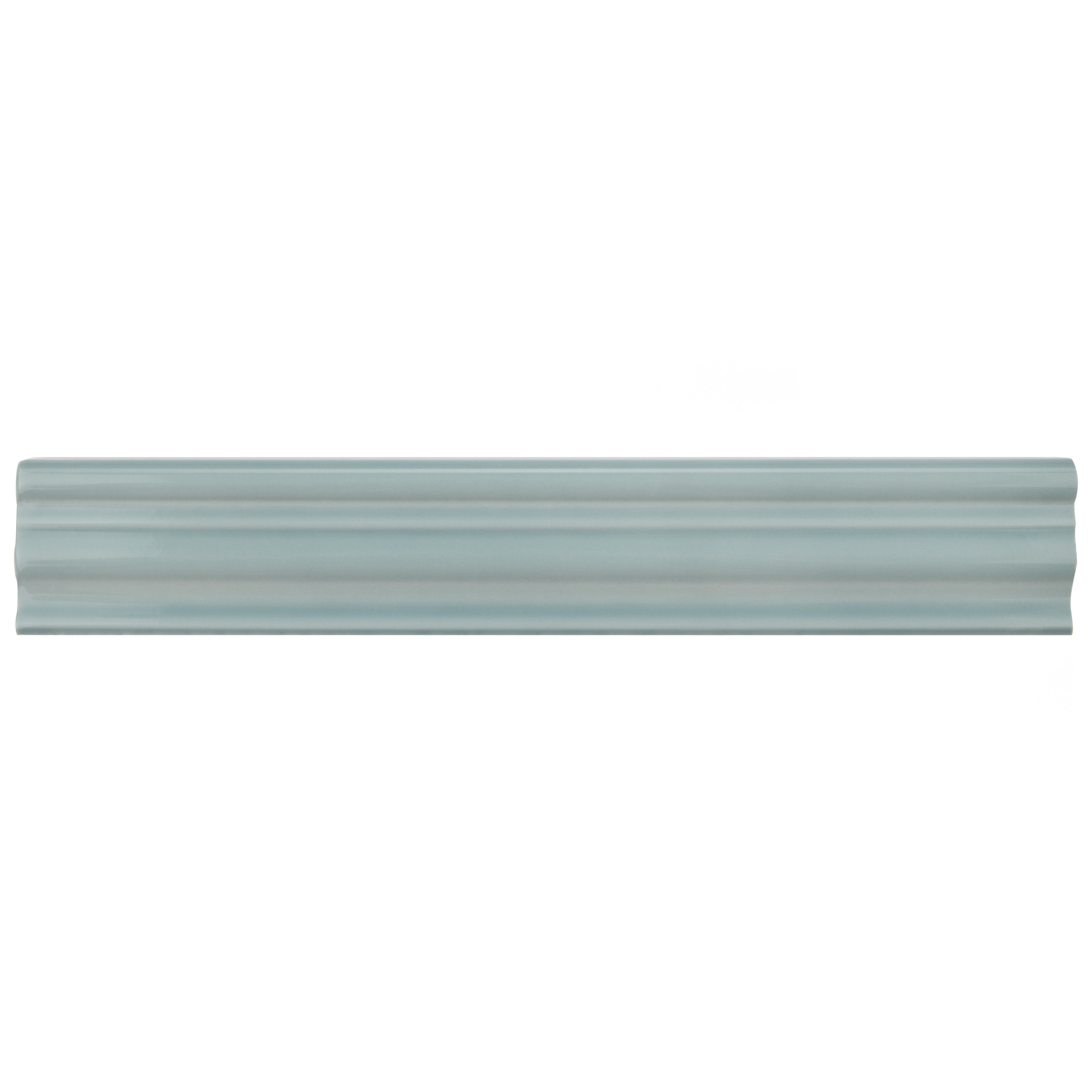 Elitetile Tivoli 12 X 2 Ceramic Counter Rail Tile Trim In Aqua