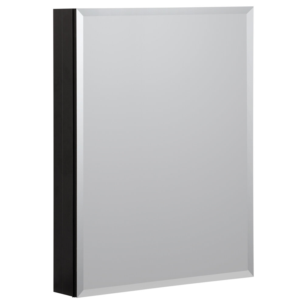 Hazelwood Home Recessed Or Surface Mount Frameless 1 Door Medicine Cabinet With 3 Adjustable Shelves Reviews Wayfair