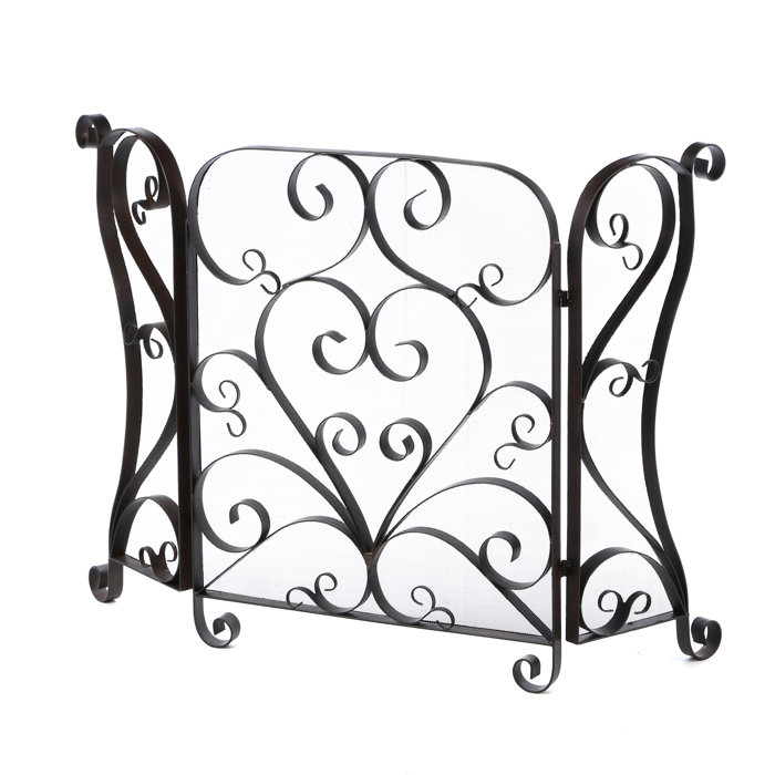 Uttermost Daymeion 3 Panel Metal Fireplace Screen Reviews Wayfair