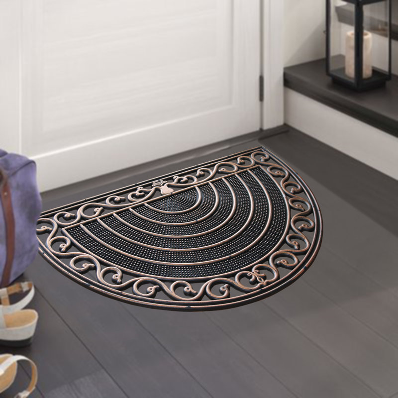 Fleur De Lis Living Bradford Half Round 30 In X 18 In Non Slip