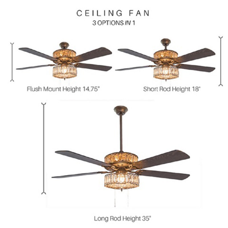 House Of Hampton 52 Norah 5 Blade Ceiling Fan Light Kit Included