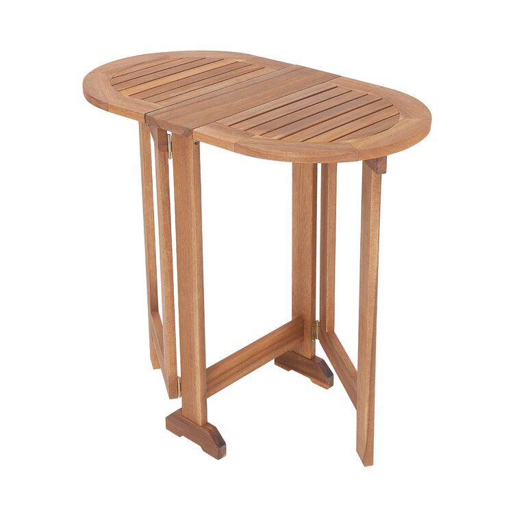 small wooden bistro table