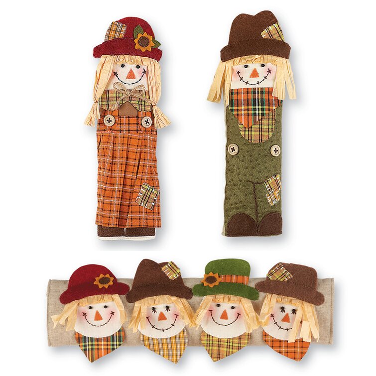 The Holiday Aisle® Autumn Scarecrow Handle Cover | Wayfair