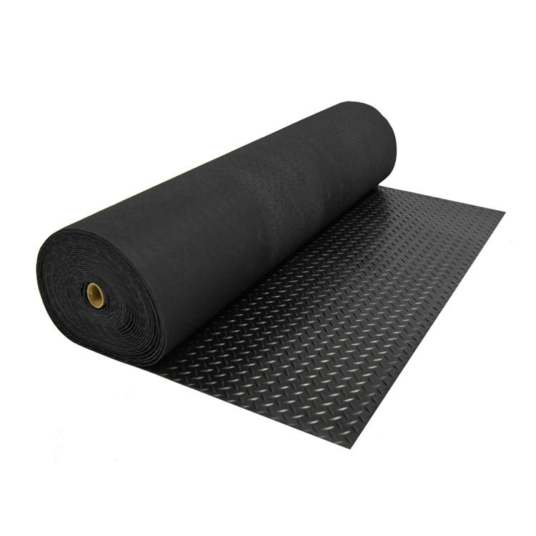 Rubber Cal Inc Diamond Plate Garage Flooring Roll In Black Reviews Wayfair