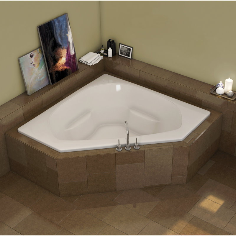 Americh Quantum 60" x 60" Corner Soaking Bathtub | Wayfair
