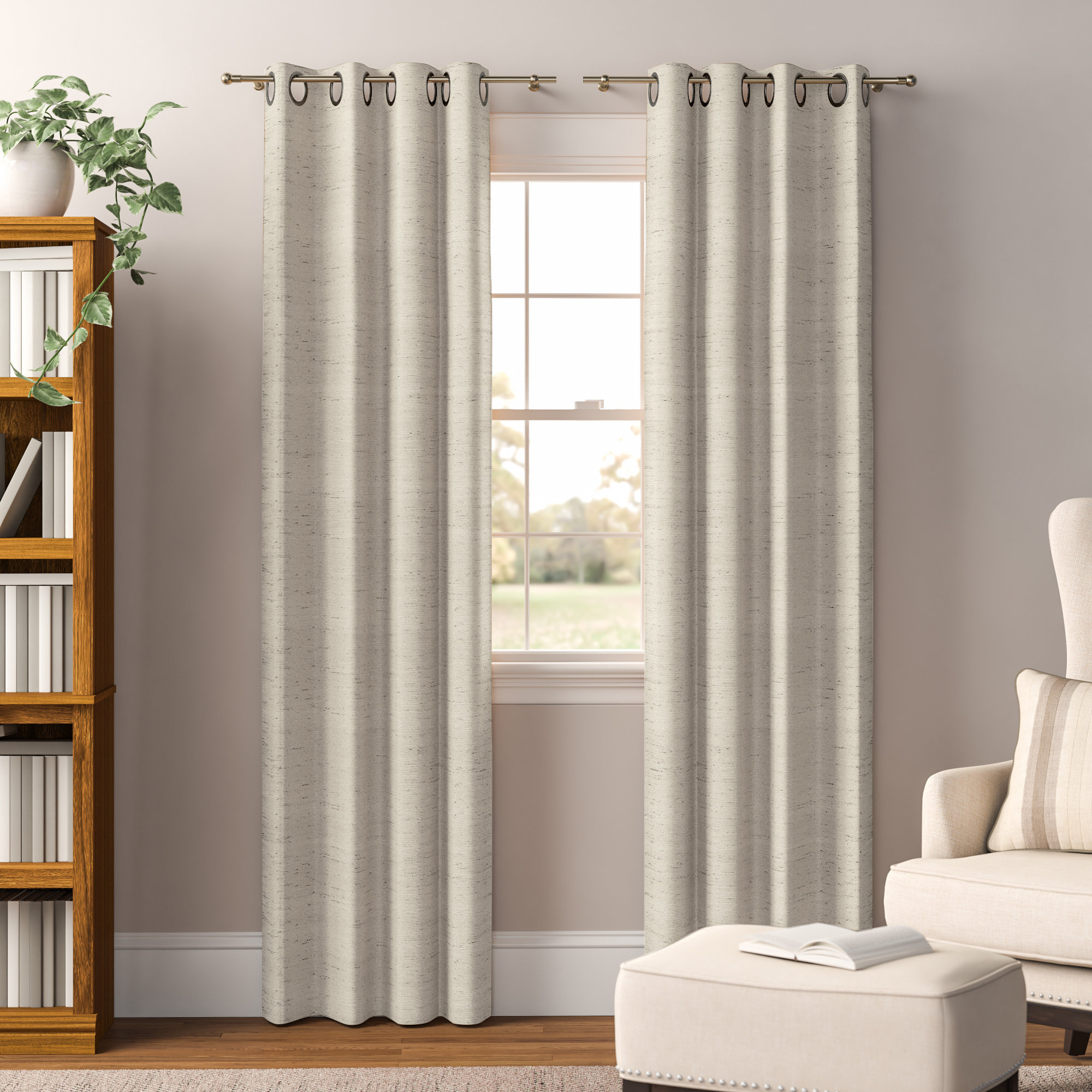 Three Posts Arends Solid Room Darkening Thermal Grommet 2 Curtains