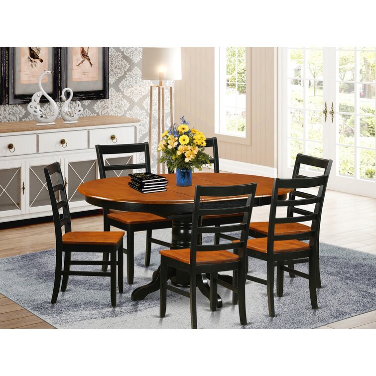 Alcott Hill® Emmaline Butterfly Leaf Solid Wood Dining Set & Reviews ...