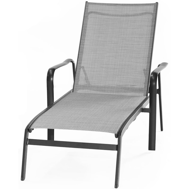 Charlton Home Wrenn All Weather Commercial Grade Aluminum Chaise Lounge Chair With Sunbrella Sling Fabric Wayfair