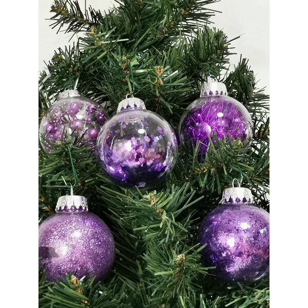 Holiday Christmas Tree Decoration Baby Blue Glitter Finish 3 Pack Vickerman 5 Christmas Ornament Faceted Ball Shatterproof Plastic 