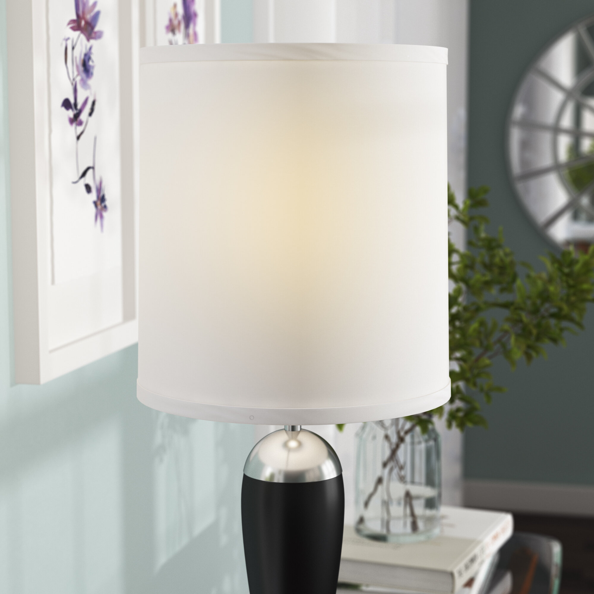Rustic "Bulb Clip" X-Laced Trim Table Desk Light LAMP SHADE Cottage Cabin Decor 