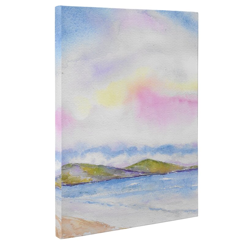 Highland Dunes Pink Clouds Painting Print Wayfair