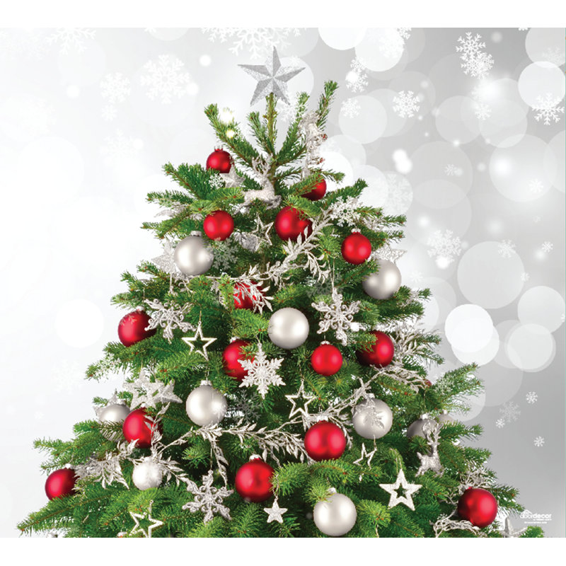 The Holiday Aisle Merry Christmas Tree Garage Door Mural 2 Piece