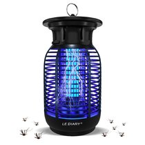 BugMD Solar-Powered and USB Charging 2-in-1 Lamp and Pest Killer UV and LED Light Bug Zapper Lantern for Outdoor Portable Light Perfect for Outdoor Garden Patio Pool